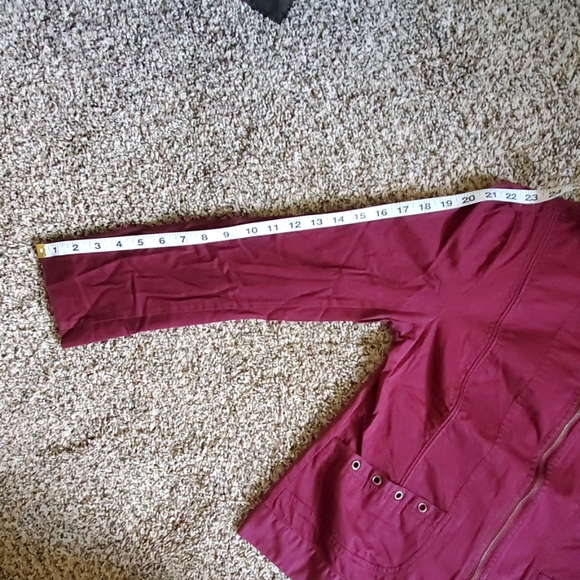 Christopher & Banks burgundy lightweight jacket - Picture 8 of 8